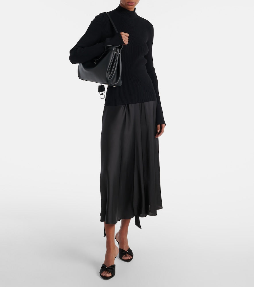 Balenciaga Knife Bow 80 satin sandals in Black - Heeled Sandals