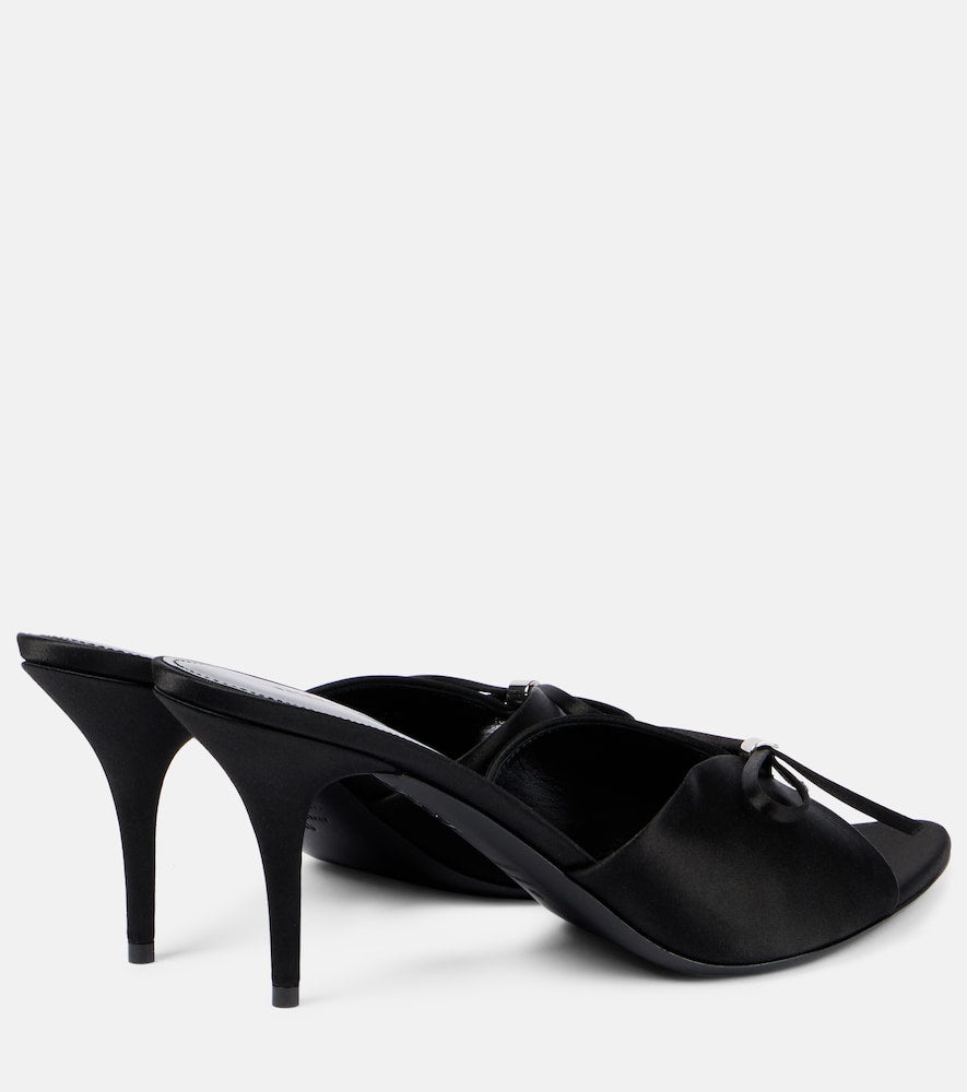 Balenciaga Knife Bow 80 satin sandals in Black - Heeled Sandals