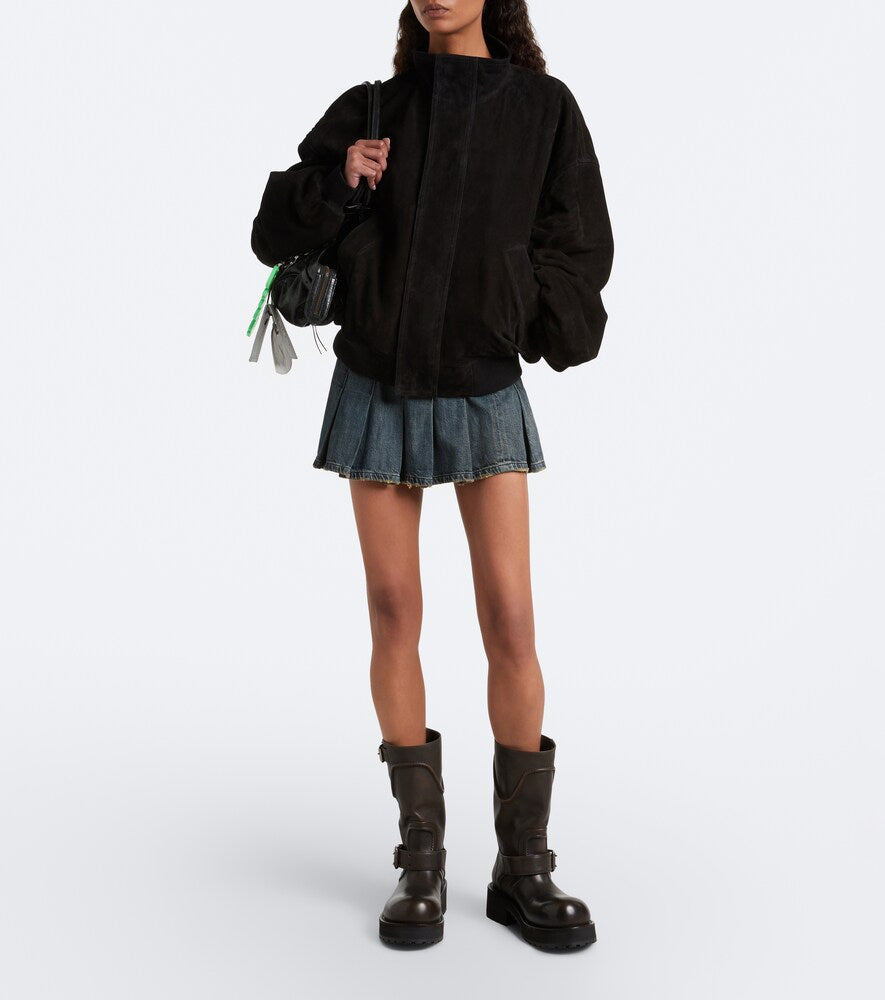 Brown Balenciaga Venom debossed leather boots - Flat Boots