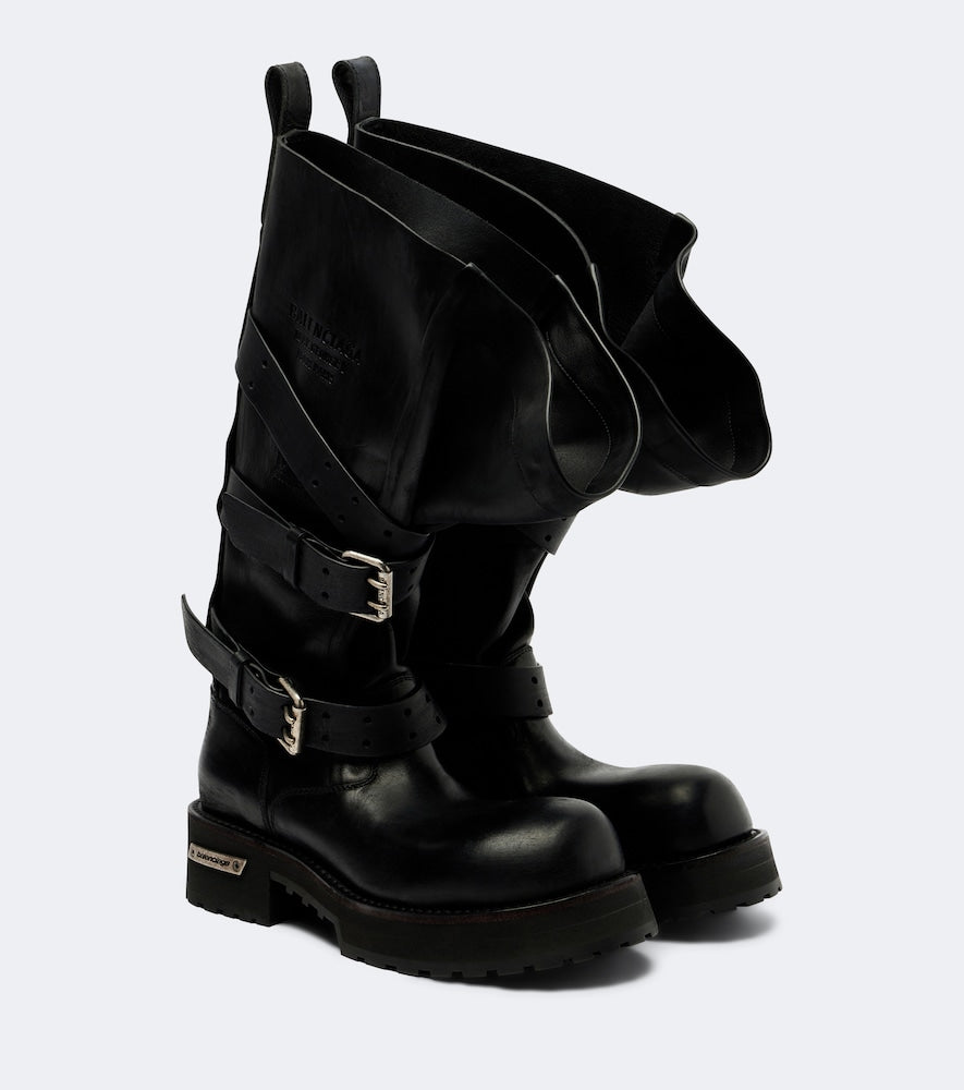 Balenciaga Venom leather combat boots - Black Flat Boots