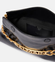 Balmain 1945 PB embossed leather clutch