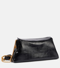 Balmain 1945 PB embossed leather clutch