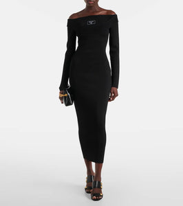 Balmain 1945 PB embossed leather clutch