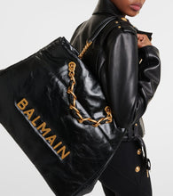Balmain 1945 padded leather tote bag