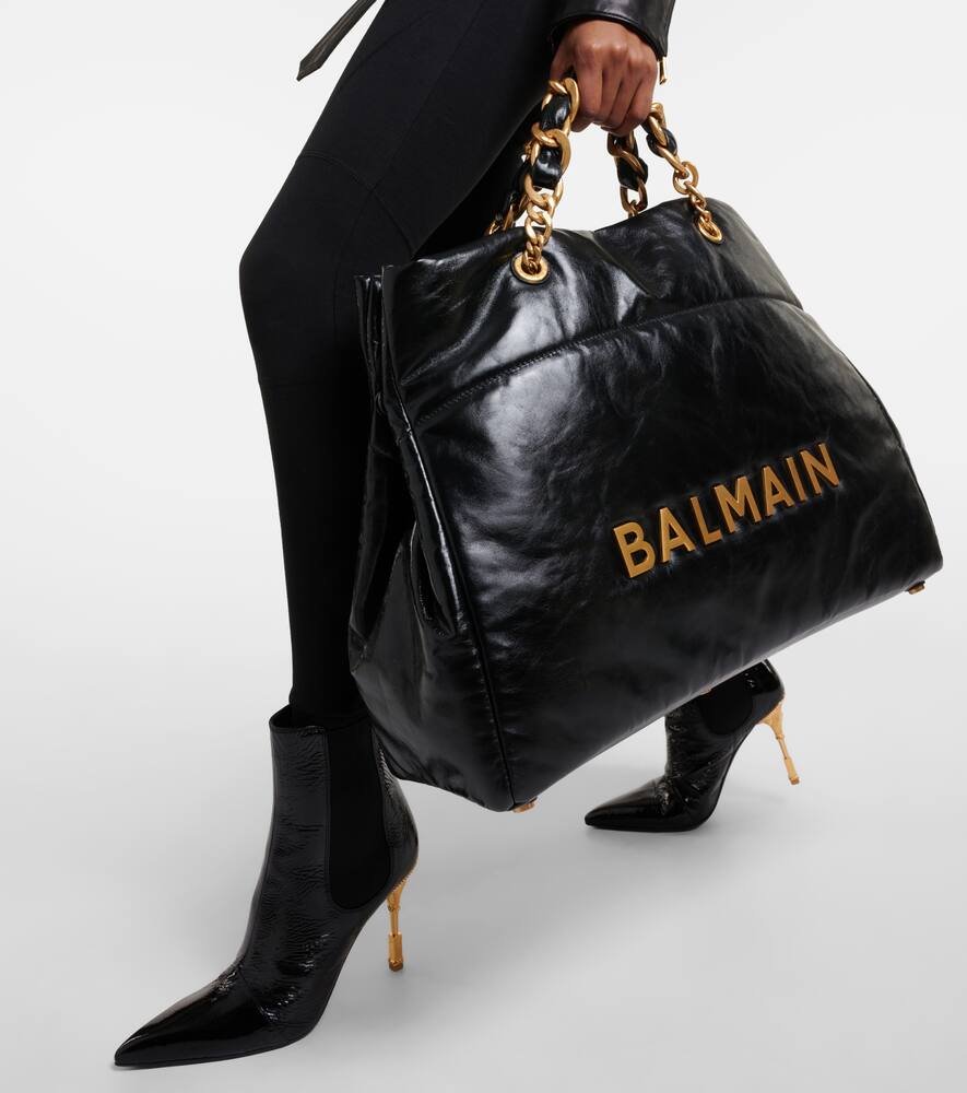 Balmain 1945 padded leather tote bag