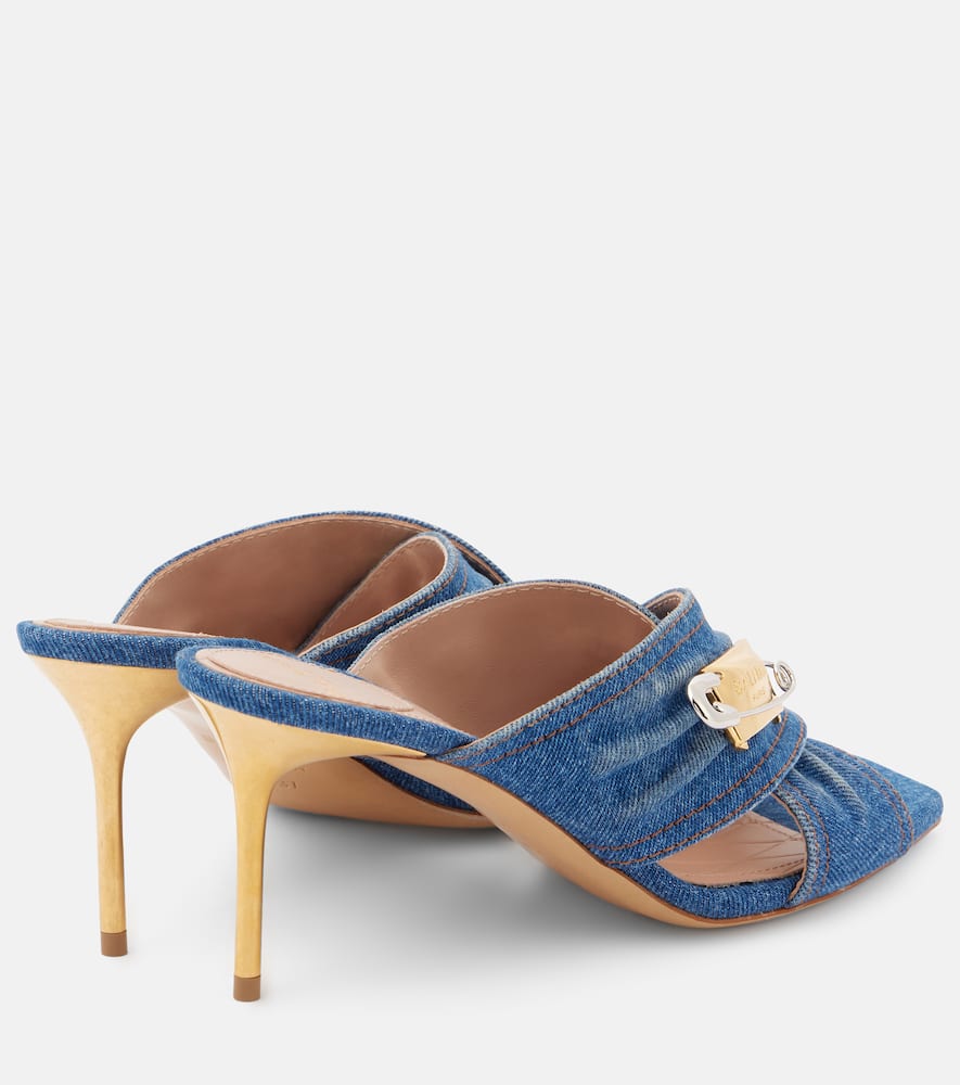Balmain 75 embellished denim mules