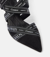 Balmain 95 logo suede sandals