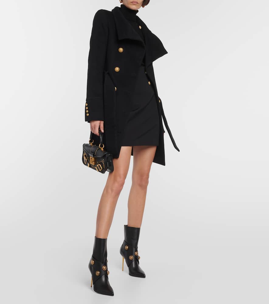 Balmain Alma leather ankle boots