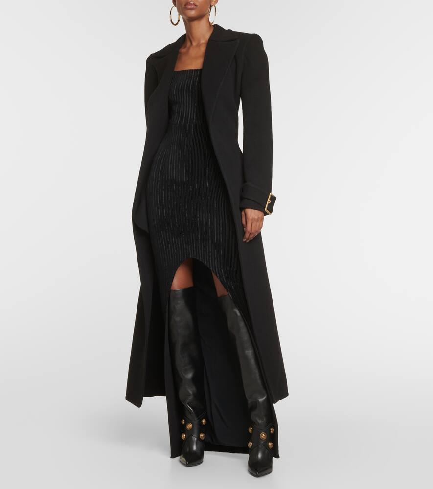 Balmain Alma leather knee-high boots