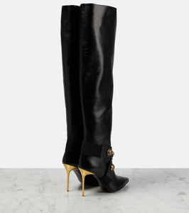 Balmain Alma leather knee-high boots