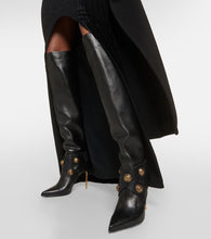 Balmain Alma leather knee-high boots