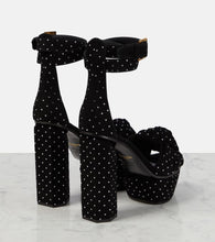 Balmain Ava embellished suede platform sandals