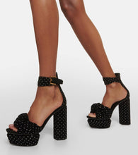 Balmain Ava embellished suede platform sandals