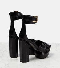 Balmain Ava leather platform sandals