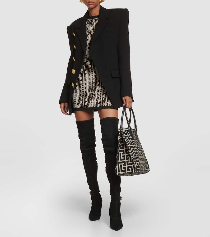 Balmain B-Army 42 jacquard tote bag