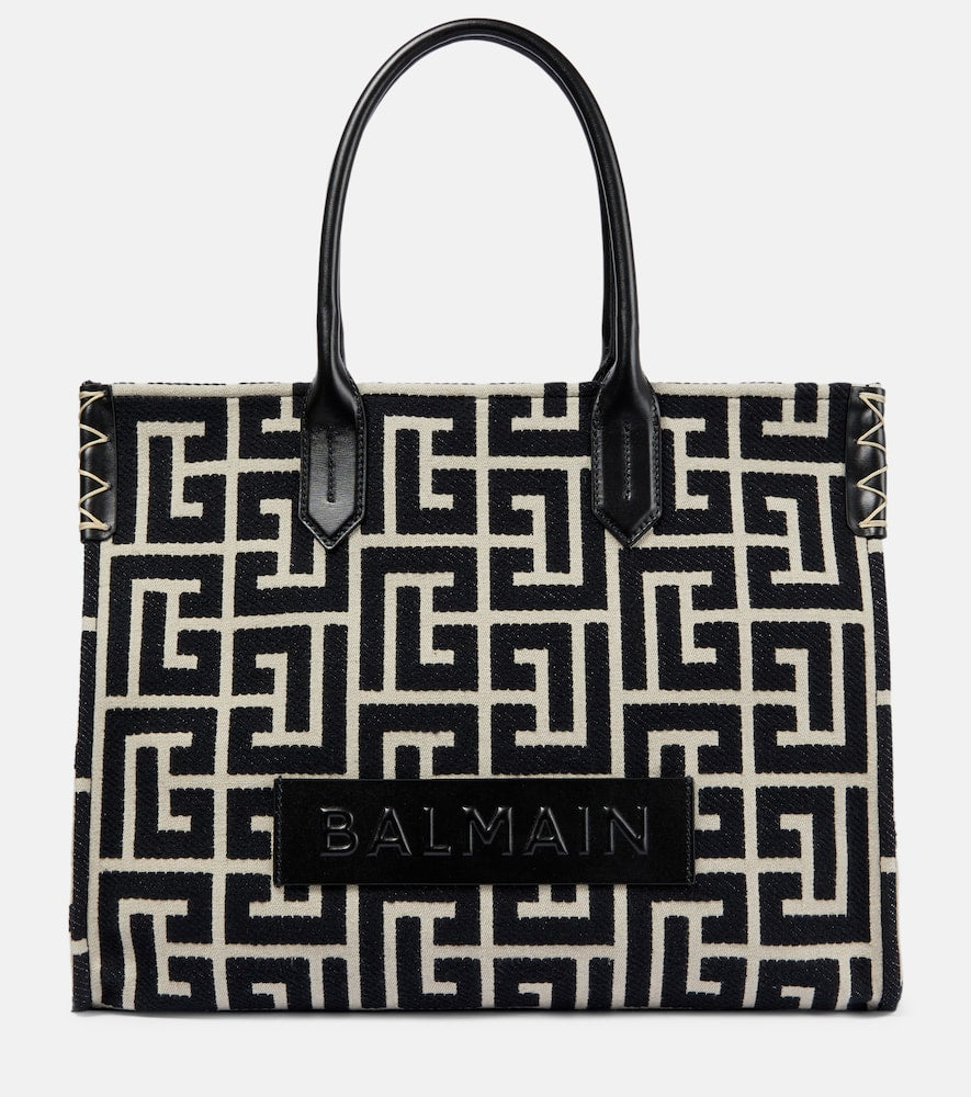 Balmain B-Army 42 jacquard tote bag. Shop Balmain Tote Bags for women now.
