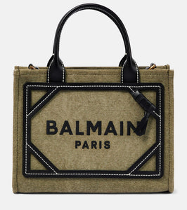 Balmain B-Army Small canvas tote bag. Shop Balmain Tote Bags for women now.