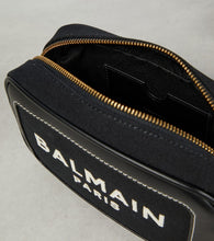 Balmain B-Army canvas and leather shoulder bag
