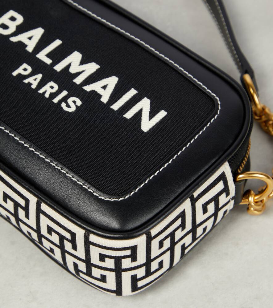 Balmain B-Army canvas and leather shoulder bag