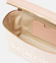 Balmain B-Army suede and leather vanity bag