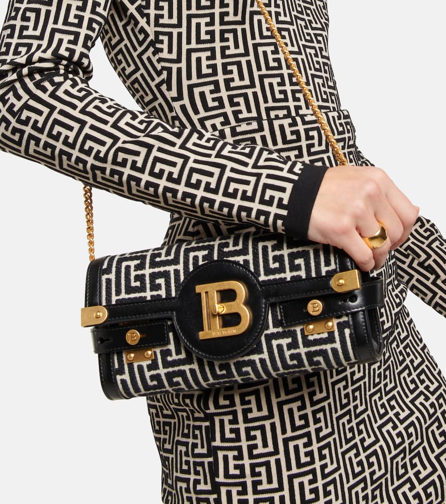 Balmain B-Buzz 23 Small jacquard crossbody bag