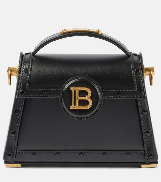Balmain B-Buzz Dynasty Small leather shoulder bag. Shop Balmain Top-Handle Bags for women now.