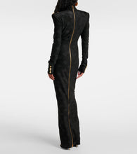 Balmain Checked boucl√É¬© gown