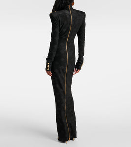 Balmain Checked boucl√É¬© gown