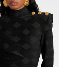 Balmain Checked boucl√É¬© gown