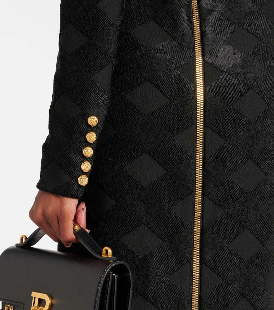 Balmain Checked boucl√É¬© gown