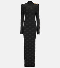 Balmain Checked boucl√É¬© gown