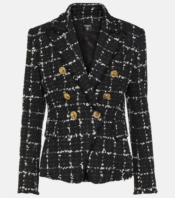 Balmain Checked tweed blazer