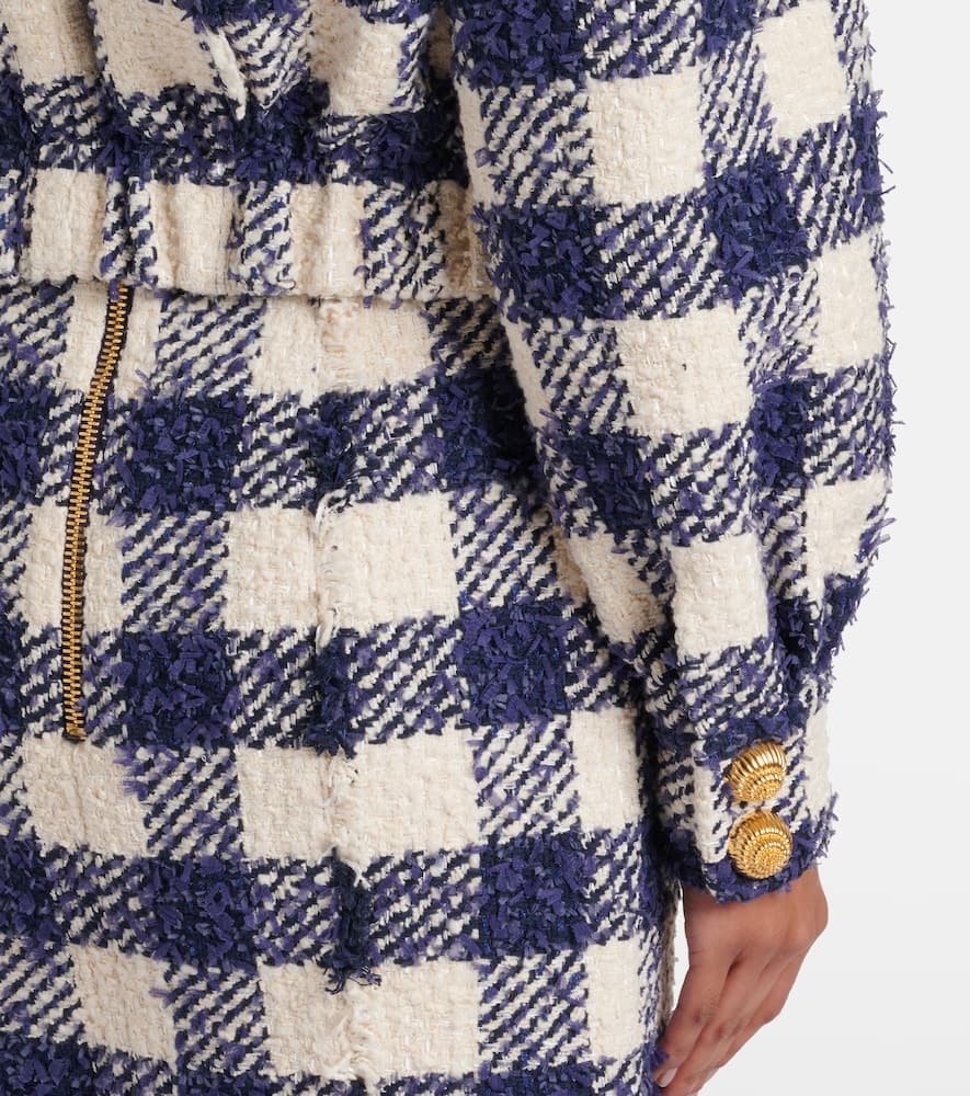 Balmain Checked tweed jacket