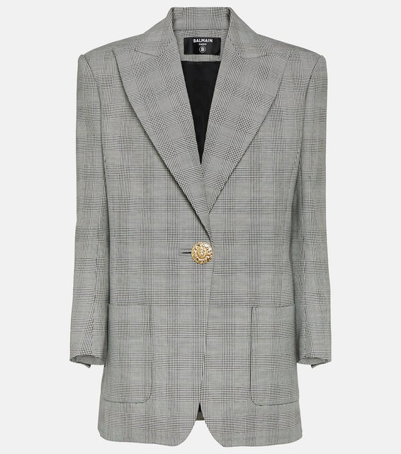 Balmain Checked wool blazer