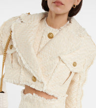 Balmain Cotton-blend tweed cropped jacket