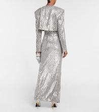 Balmain Cropped sequined blazer