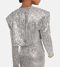 Balmain Cropped sequined blazer