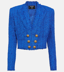 Balmain Cropped tweed blazer