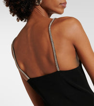 Balmain Crystal-embellished side-slit gown