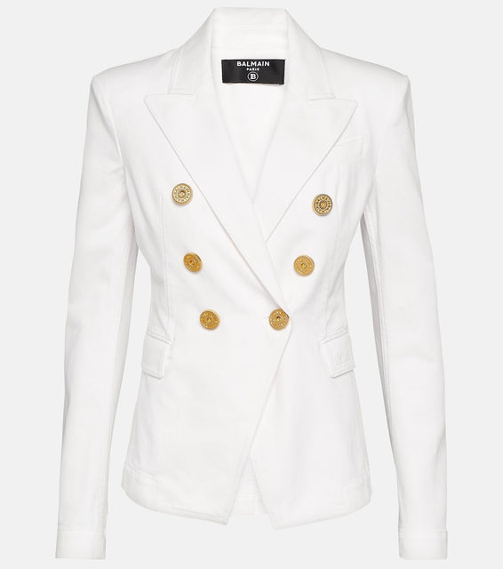 Balmain Double-breasted denim blazer