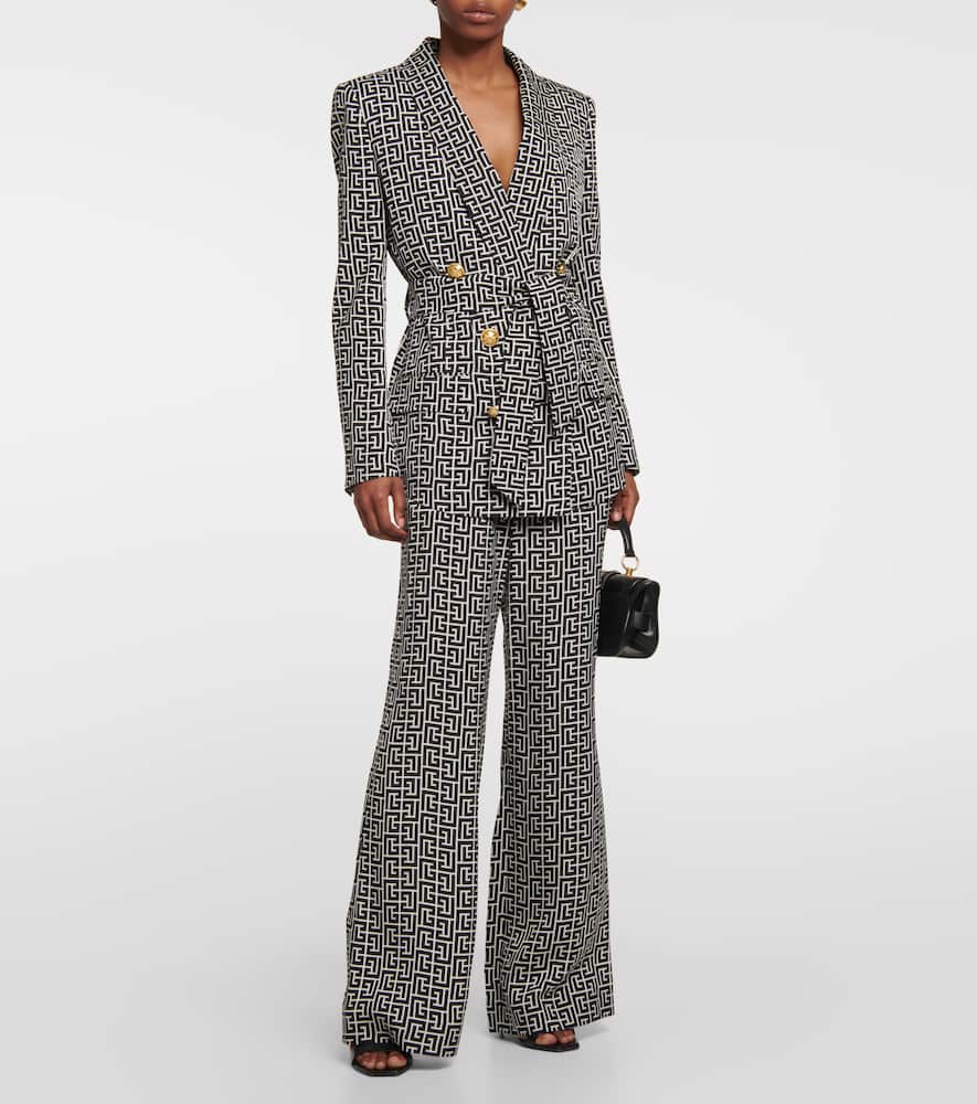 Balmain Double-breasted monogram jacket