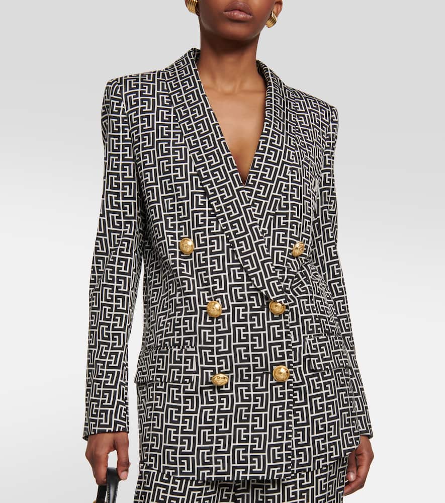 Balmain Double-breasted monogram jacket