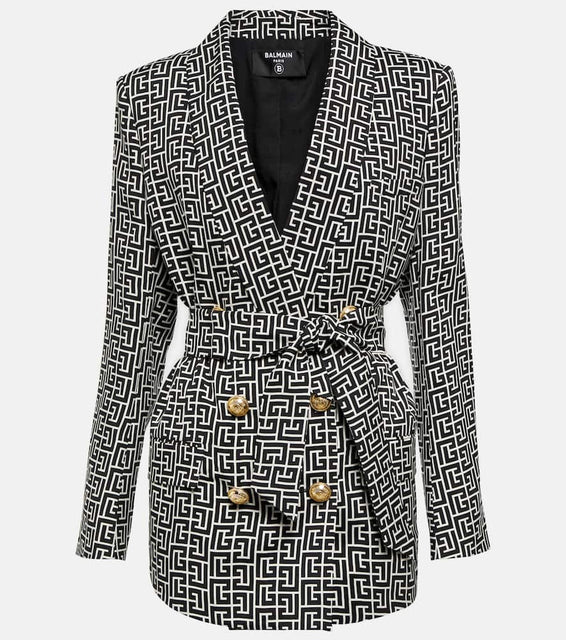 Balmain Double-breasted monogram jacket