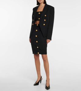 Balmain Double-breasted wool blazer