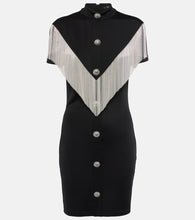 Balmain Embellished fringed jersey minidress. Balmain 缀饰流苏针织迷你连衣裙