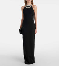 Balmain Embellished halterneck gown