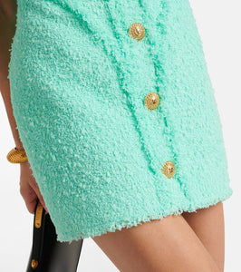 Balmain Embellished tweed minidress