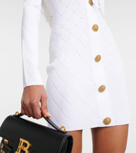 Balmain Fringed knit minidress