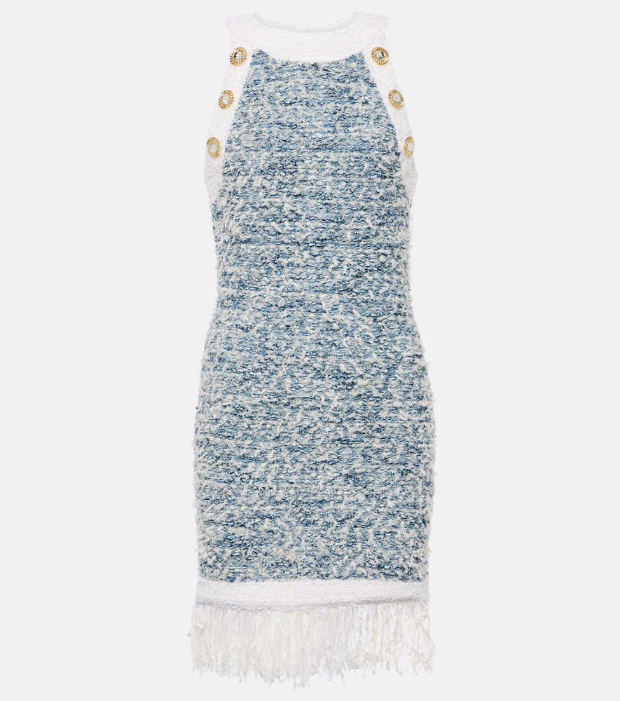 Balmain Fringed tweed minidress. Balmain 流苏粗花呢迷你连衣裙