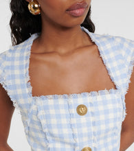 Balmain Gingham tweed minidress